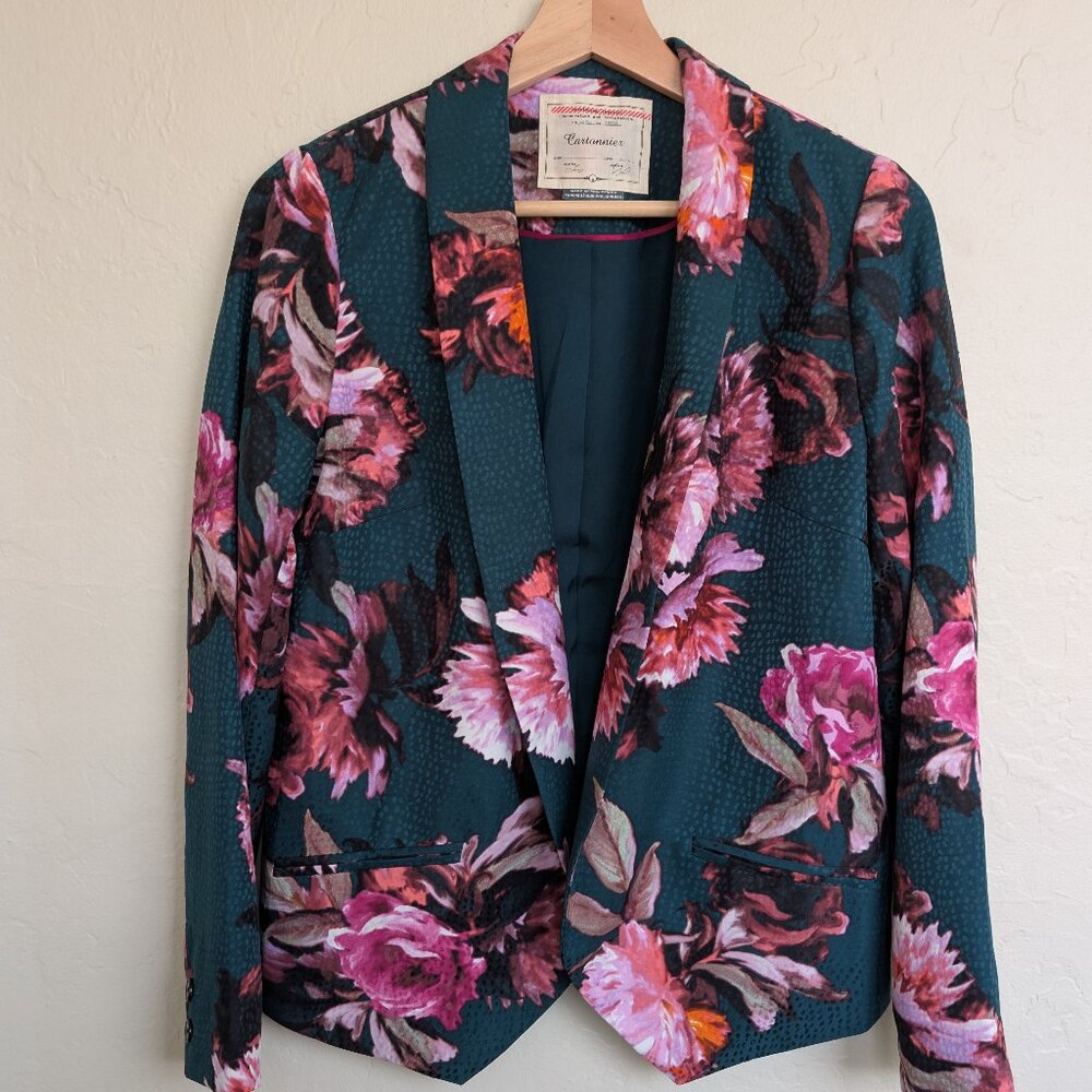 Cartonnier Floral Blazer Size 4 - S/M - Picture 2 of 4